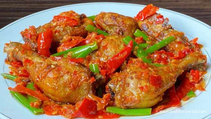 2 Resep Ayam Goreng Balado Padang, Dimasak Pakai Minyak Salad