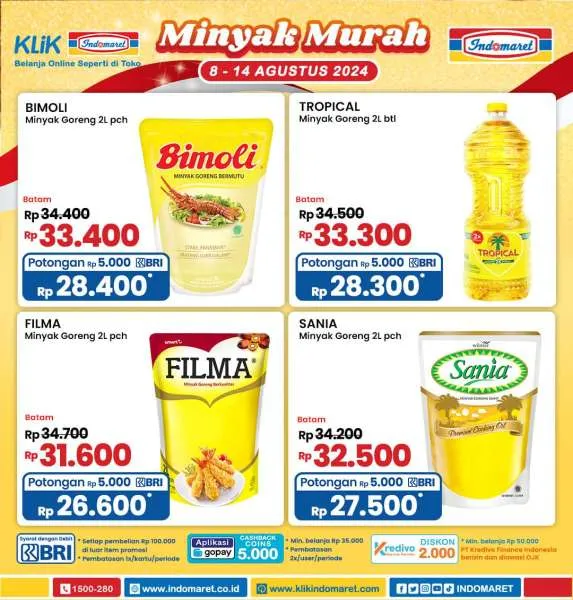 Promo Indomaret Minyak Murah Periode 8-14 Agustus 2024