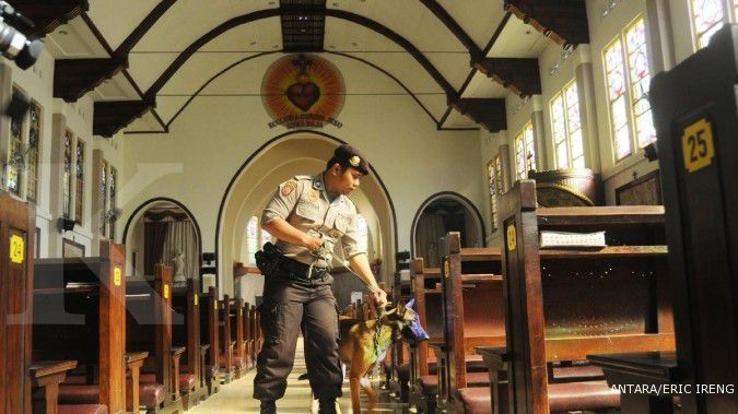 Polisi siagakan 120 personel jaga Gereja Katedral
