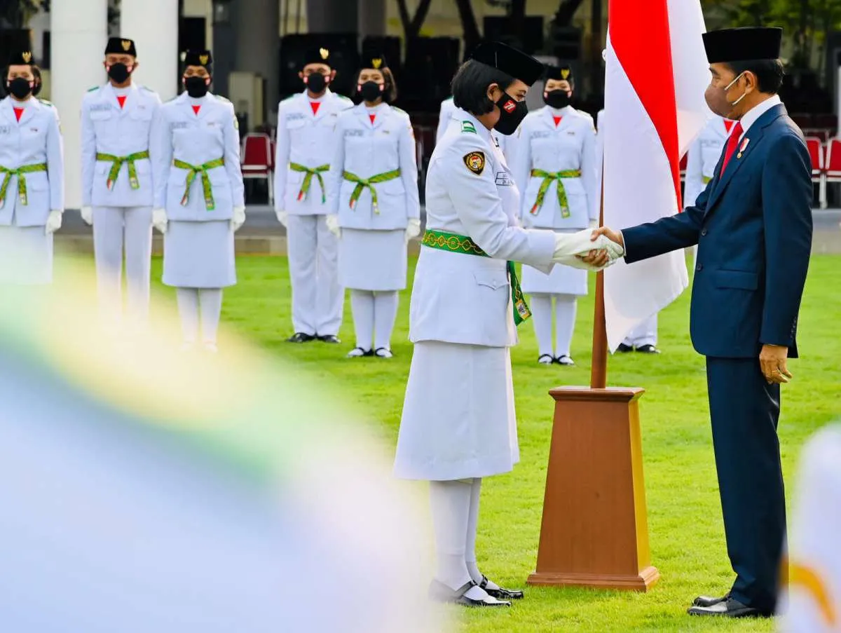 Presiden Jokowi Kukuhkan 68 Anggota Paskibraka Tahun 2022, Ini Daftarnya
