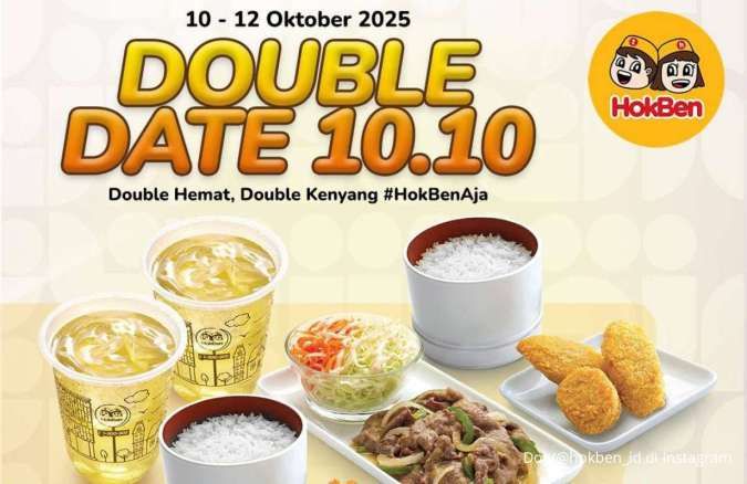 Promo 10.10 di HokBen 10-12 Oktober 2025, Makan Lebih Hemat di Akhir Pekan