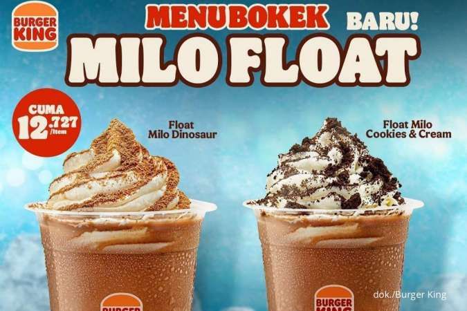 Terbaru! Promo Burger King Juni 2022, Menu Bokek Milo Float Dinosaur Rp 12.000