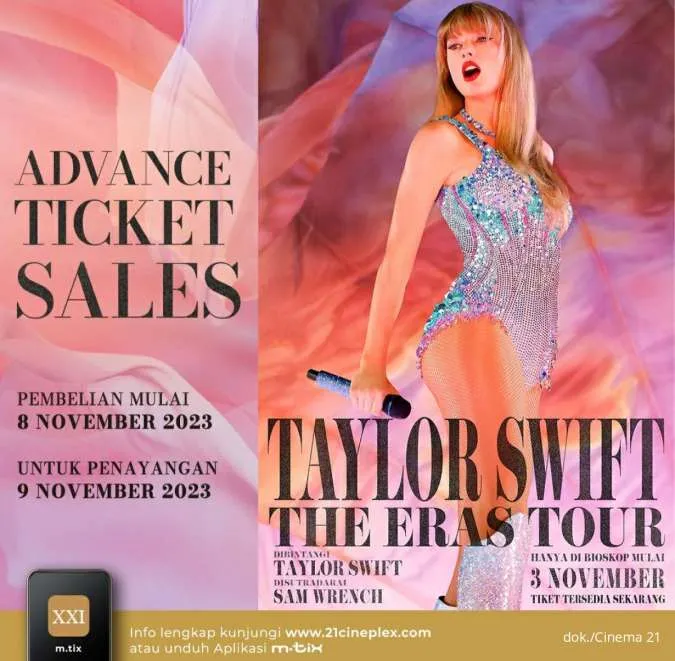 Cinema XXI Advance Ticket Sales: Taylor Swift: The Eras Tour 