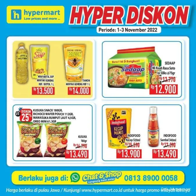 Promo Hypermart Hyper Diskon Weekday Periode 1-3 November 2022