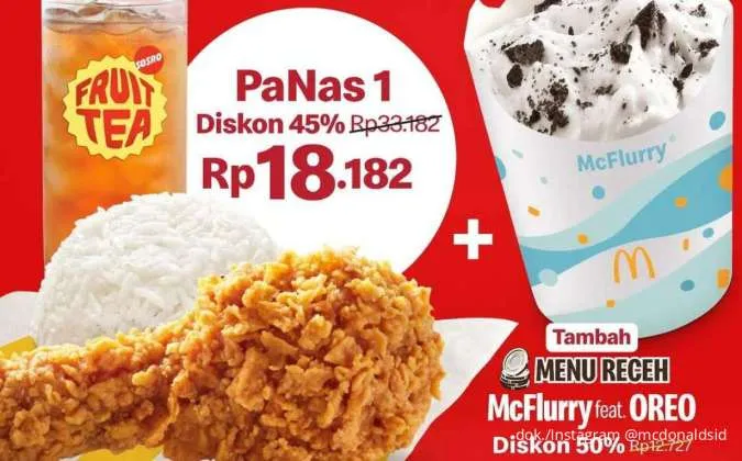 Promo McD Agustus Hemat Hari Ini Saja, Nikmati Paket PaNas 1 Cuma Rp 18.000-an 