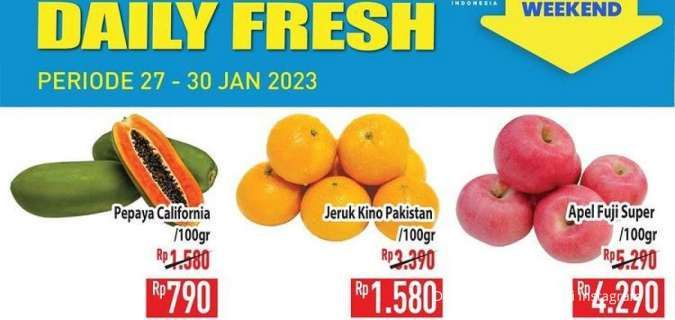 Promo JSM Hypermart Terbaru 28 Januari 2023, Belanja Buah dan Daging Segar