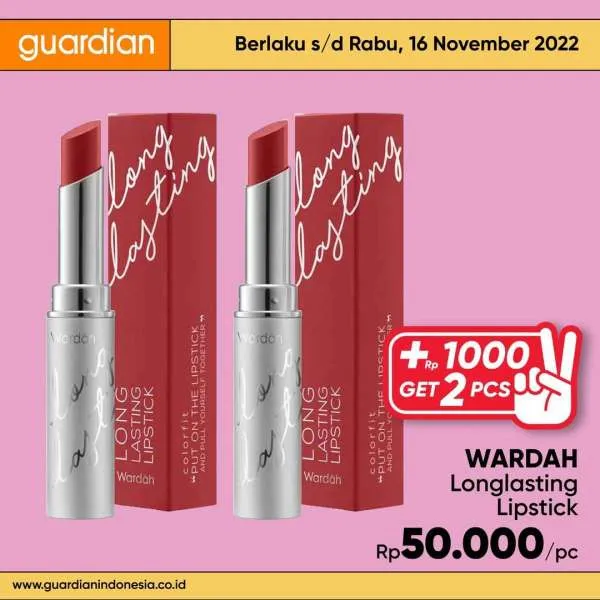 Promo Guardian +1000 Get 2 Pcs Periode 10-16 November 2022