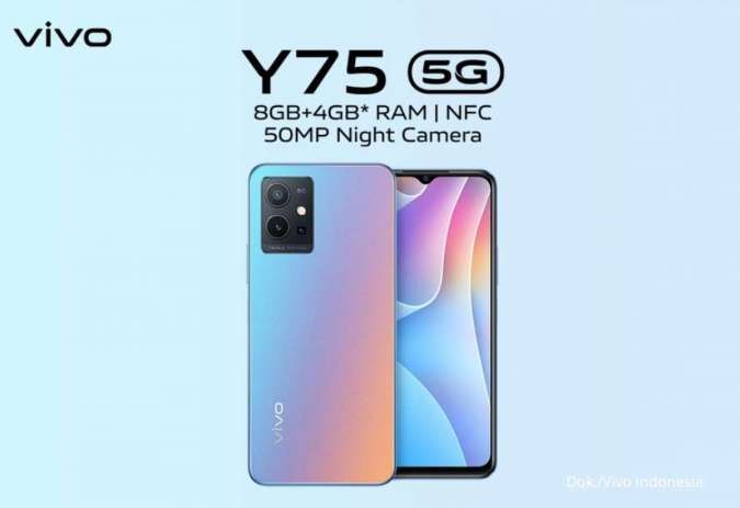 Spesifikasi & Harga HP Vivo Y75 5G: Kamera 50MP, RAM Sampai 12GB, Hanya Rp 3,9 Juta