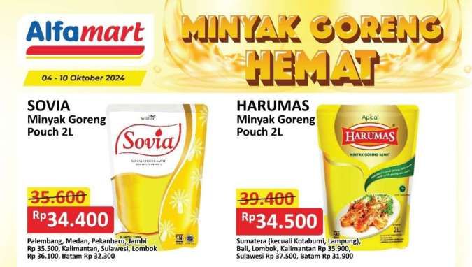 Promo Minyak Goreng 10 Oktober 2024 di Alfamart & Superindo, Segera Berakhir Hari Ini