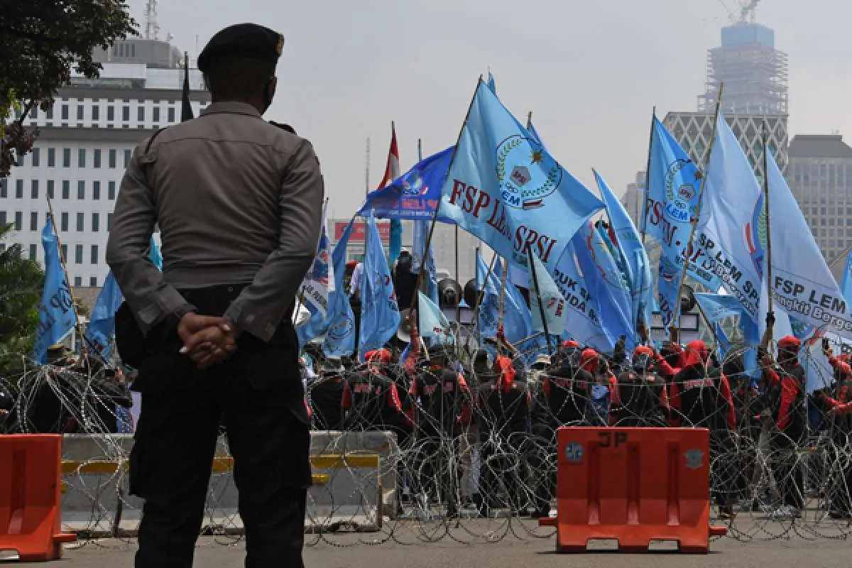 Terima massa buruh, Kemnaker akan sampaikan tuntutan