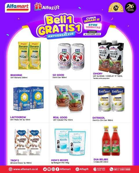 Promo HUT Alfamart Hanya Hari Ini 18 Oktober 2025