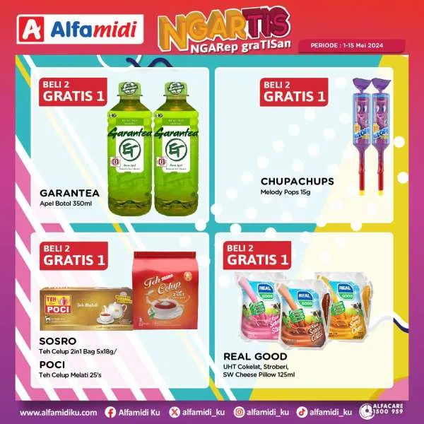 Promo Alfamidi Ngartis (Ngarep Gratisan) Periode 1-15 Mei 2024