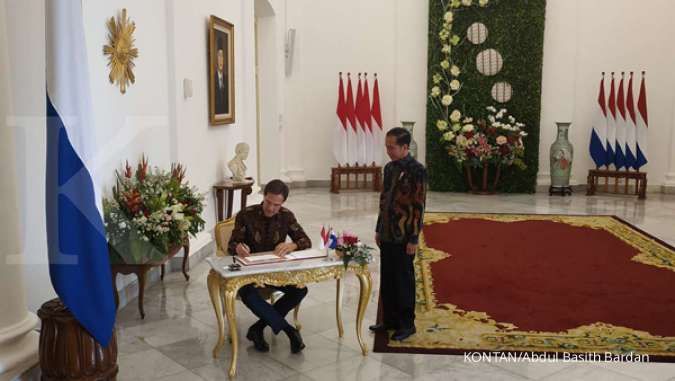 Presiden Jokowi sambut kehadiran PM Belanda di Istana Bogor