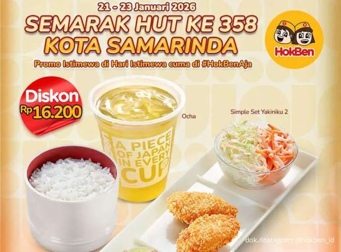 Kejutan Promo HokBen HUT ke-358 Samarinda: Makan Enak Diskon Spesial, Cek Lokasi!