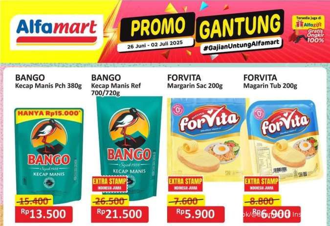 Promo Alfamart Gantung 26 Juni-2 Juli 2025, Kecap Bango & Margarin Forvita Hemat