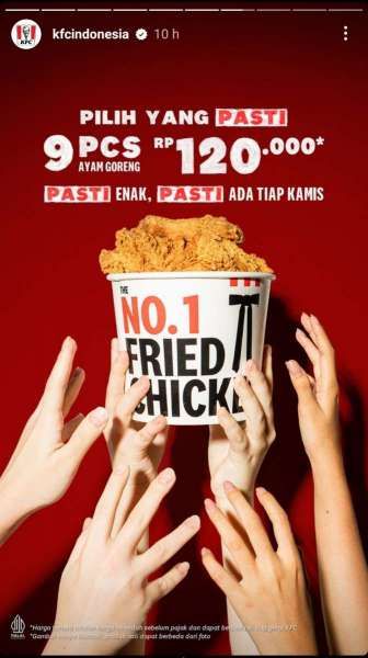 Promo KFC Hari Ini 10 November 2022, Promo KFC TBT (The Best Thursday)