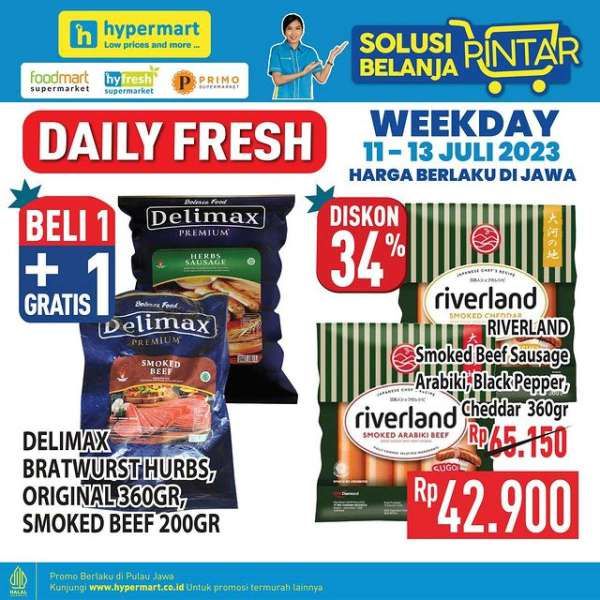 Katalog Promo Hypermart Diskon Weekday Terbaru 11-13 Juli 2023