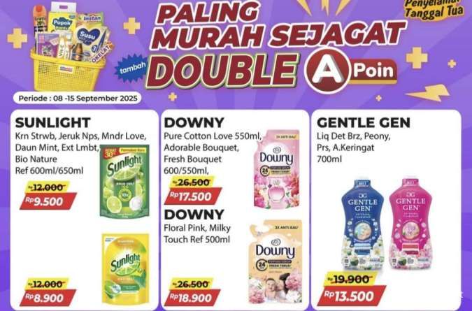 Promo Alfamart Paling Murah Sejagat 8-15 September 2025, Sunlight-Downy Harga Spesial
