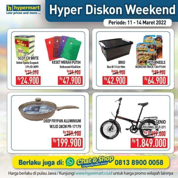 Promo JSM Hypermart Hyper Diskon Weekend Mulai 11-14 Maret 2022.