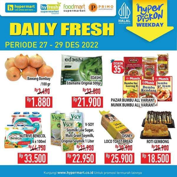 Harga Promo Hypermart Mulai 27-29 Desember 2022