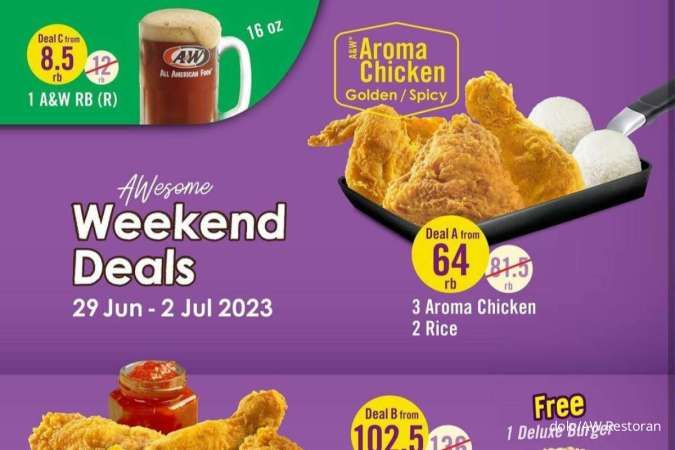 Promo AW Restoran 29 Juni-2 Juli 2023, Tersedia 3 Paket Hemat Weekend Deals