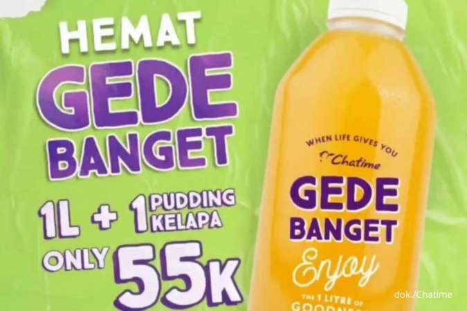 Promo Chatime 5-19 Mei 2022, Hemat Gede Banget 1 Liter Chatime dan Pudding Rp 55.000
