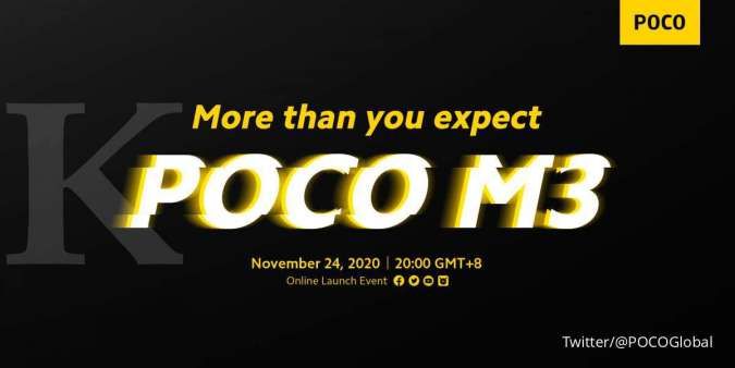Dikonfirmasi meluncur 24 November, ini bocoran spesifikasi POCO M3