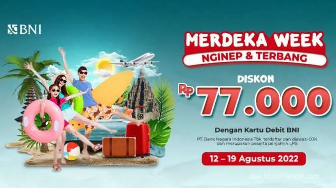 Promo Debit BNI di Mister Aladin, Diskon Hotel & Tiket Pesawat Rp 77.000