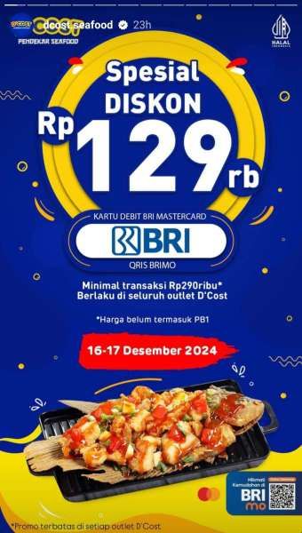 Promo HUT BRI di D'Cost 16-17 Desember 2024