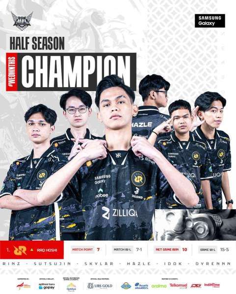 RRQ Hoshi juara paruh musim MPL S14