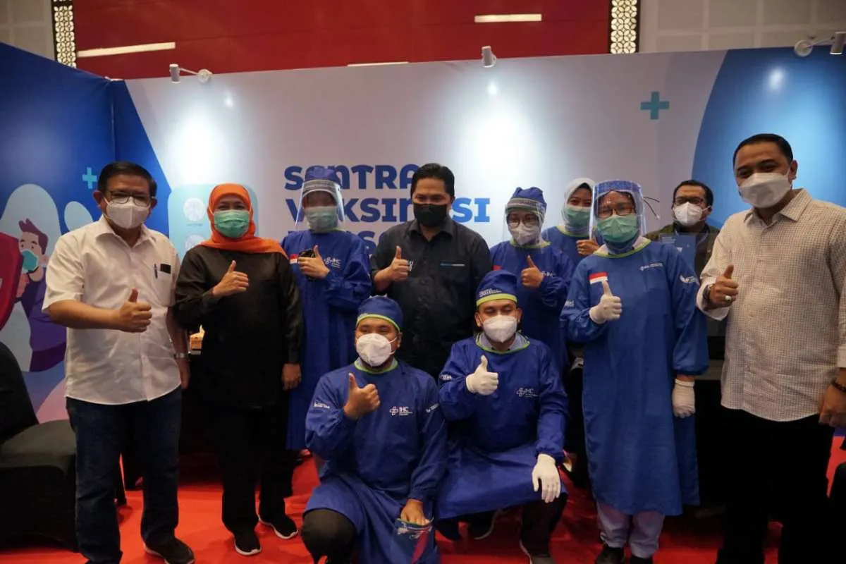 Sentra Vaksinasi Bersama Jatim dibuka, Petrokimia Gresik kerahkan dukungan