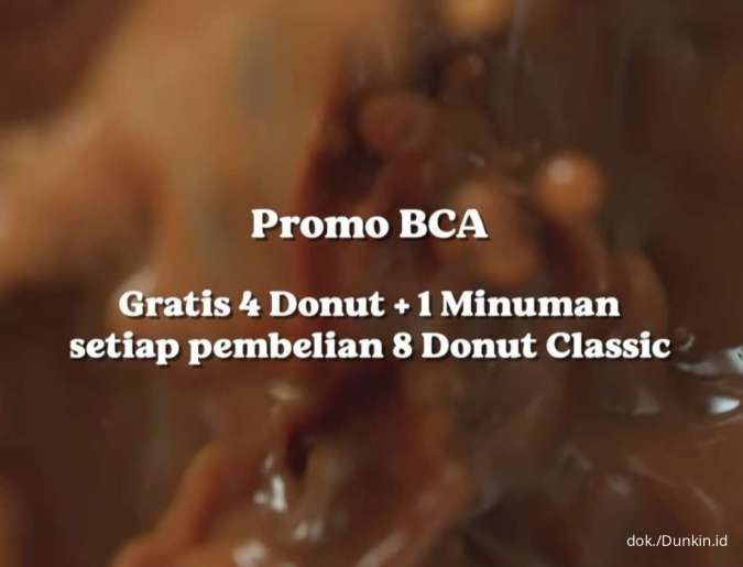 Promo Dunkin 12 Oktober 2023, Gratis Donat Bayar Pakai Flazz dan BCA