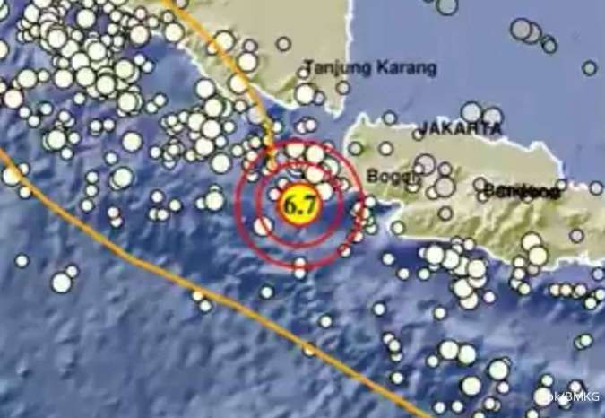 Gempa Magnitudo 6,7 Guncang Banten, Terasa hingga Jakarta