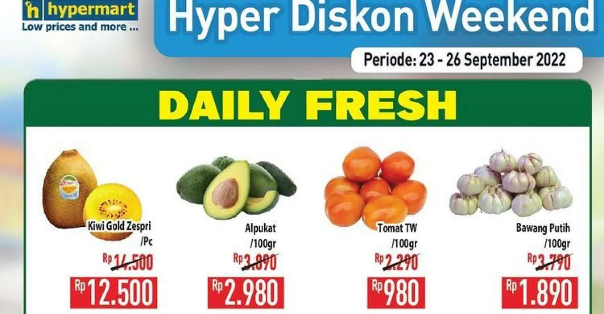 Promo JSM Hypermart di 24 September 2022, Buah dan Bumbu Dapur Lebih Murah