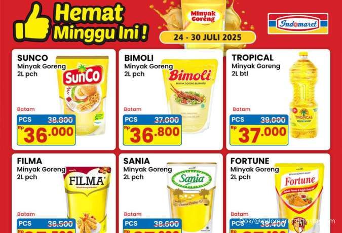 Promo Minyak Goreng Weekday 28-31 Juli 2025, Harga Hemat di Awal Pekan