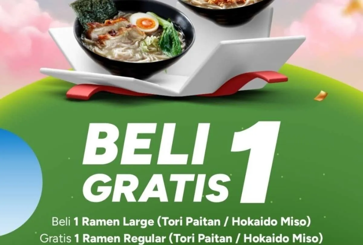 Promo HokBen dengan Bank Saqu 16 Januari 2025, Gratis 1 Ramen Regular Setiap Kamis