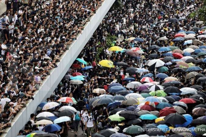 Pasca demonstrasi yang berakhir ricuh, situasi Hong Kong mulai kondusif Kamis (13/6)
