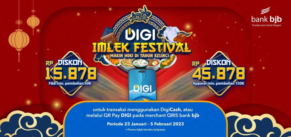 Promo Bank BJB Digi Imlek Festival Berbagai Makanan Diskon hingga 5 Februari 2023
