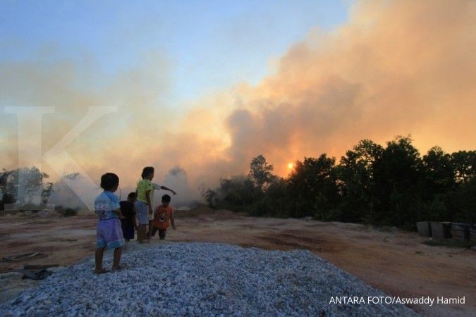 Ribuan hektare lahan gambut terbakar, kabut asap dikhawatirkan ke Malaysia