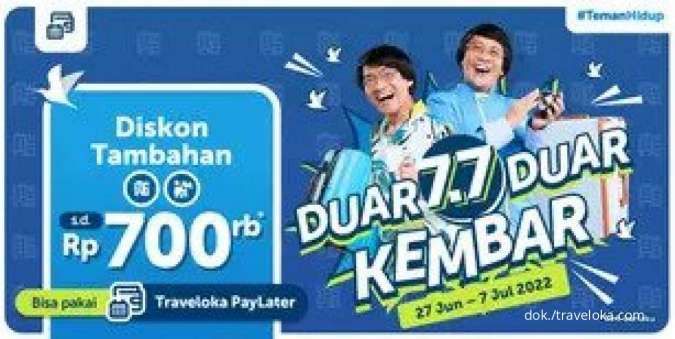 Promo Traveloka 7.7 Kembar, Diskon Hotel & Holiday Stays Rp 700.000 pakai Paylater