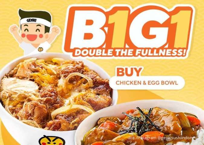 Promo Genki Sushi B1G1 Gratis Chicken Curry Bowl, Berlaku 7 Hari Saja