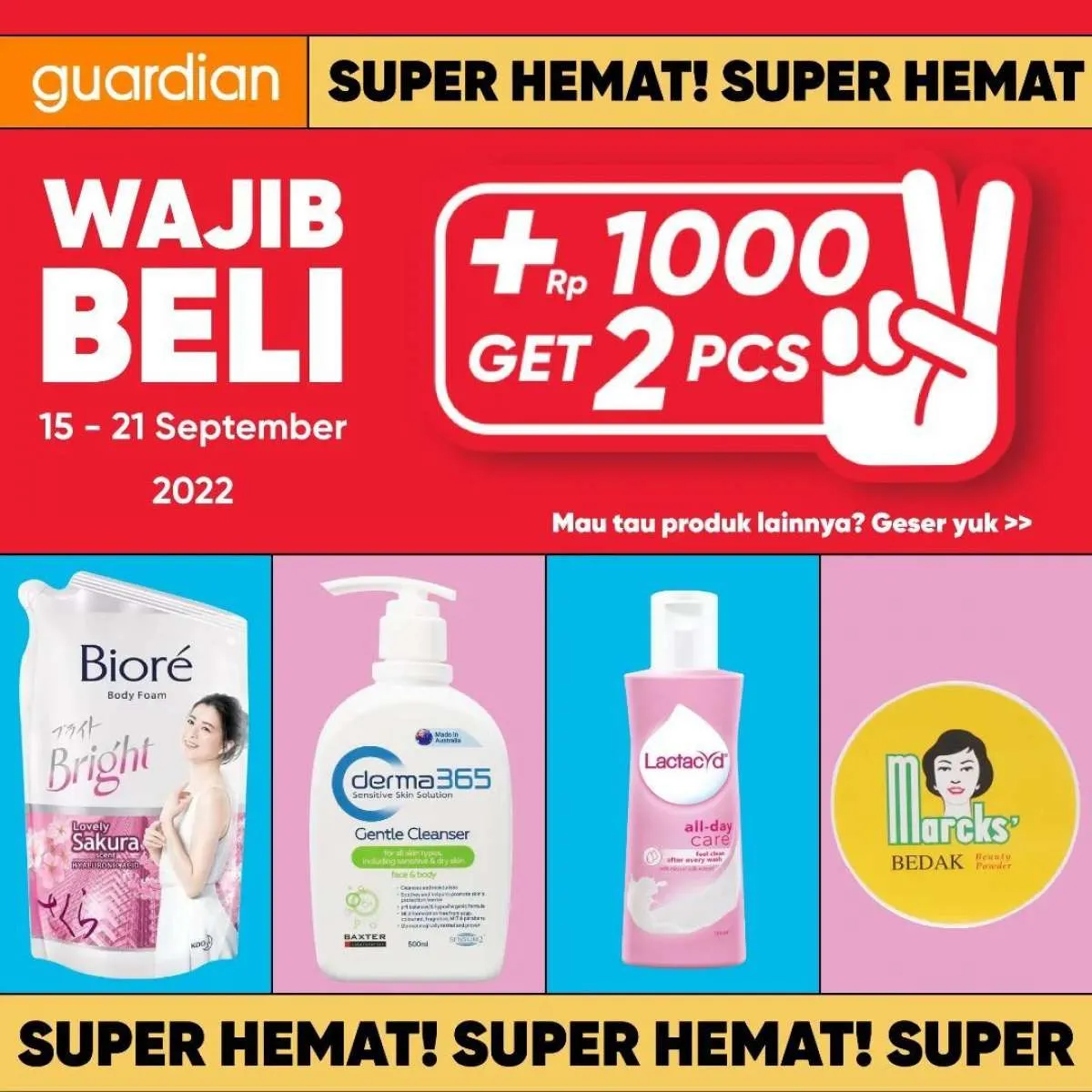 Promo Guardian 15-21 September 2022, Tambah Uang Rp 1.000 Dapat 2 Pcs Bedak Marcks