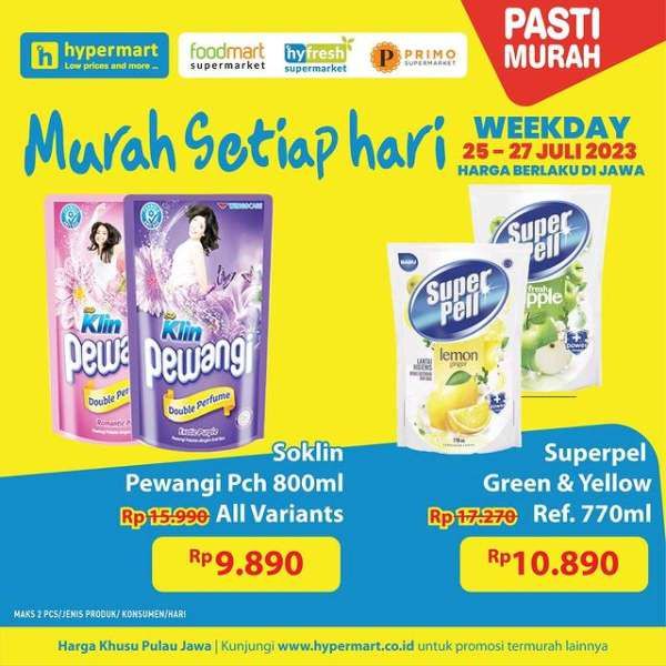 Katalog Harga Promo Hypermart Weekday 25-27 Juli 2023