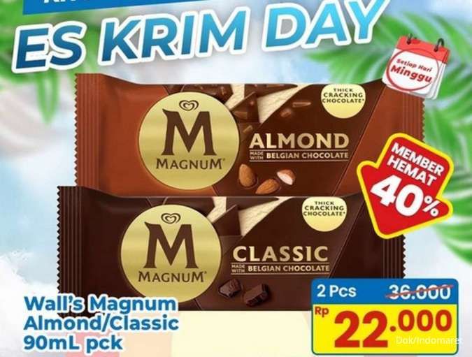 Promo Es Krim di Indomaret Weekend 8 Februari 2026, Magnum Hemat 40%