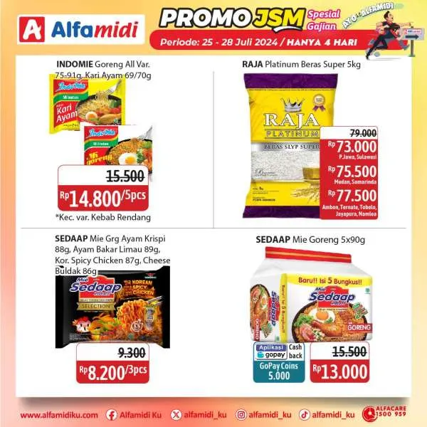 Promo JSM Alfamidi Hanya 4 Hari Spesial Gajian Periode 25-28 Juli 2024