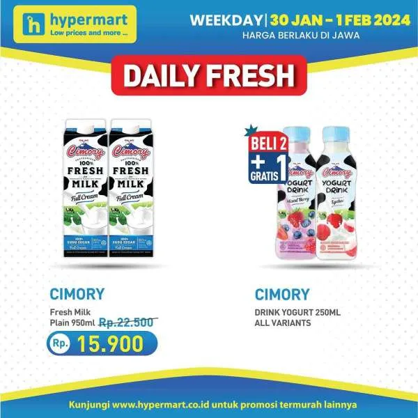 Promo Hypermart Hyper Diskon Weekday Periode 30 Januari-1 Februari 2024