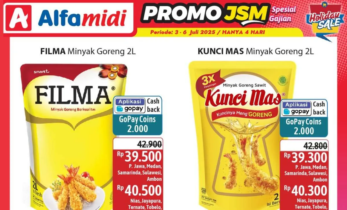 Katalog Promo JSM Alfamidi Hanya 4 Hari Periode 3-6 Juli 2025, Spesial Gajian!