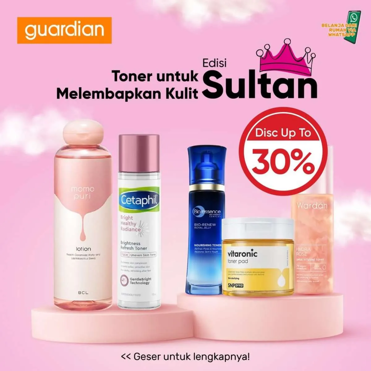 Promo Toner Wajah Diskon s/d 30% di Guardian, Berlaku Hingga 25 Agustus 2021