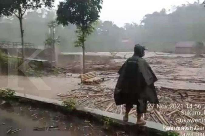 Banjir Bandang melanda sebagian wilayah Kabupaten Garut, Jawa barat, Sabtu (27/11)
