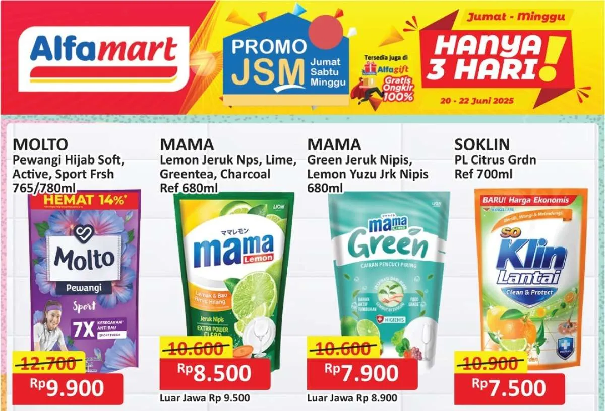 Promo JSM Alfamart Weekend 21 Juni 2025, Molto dan Mama Lemon Harga Spesial